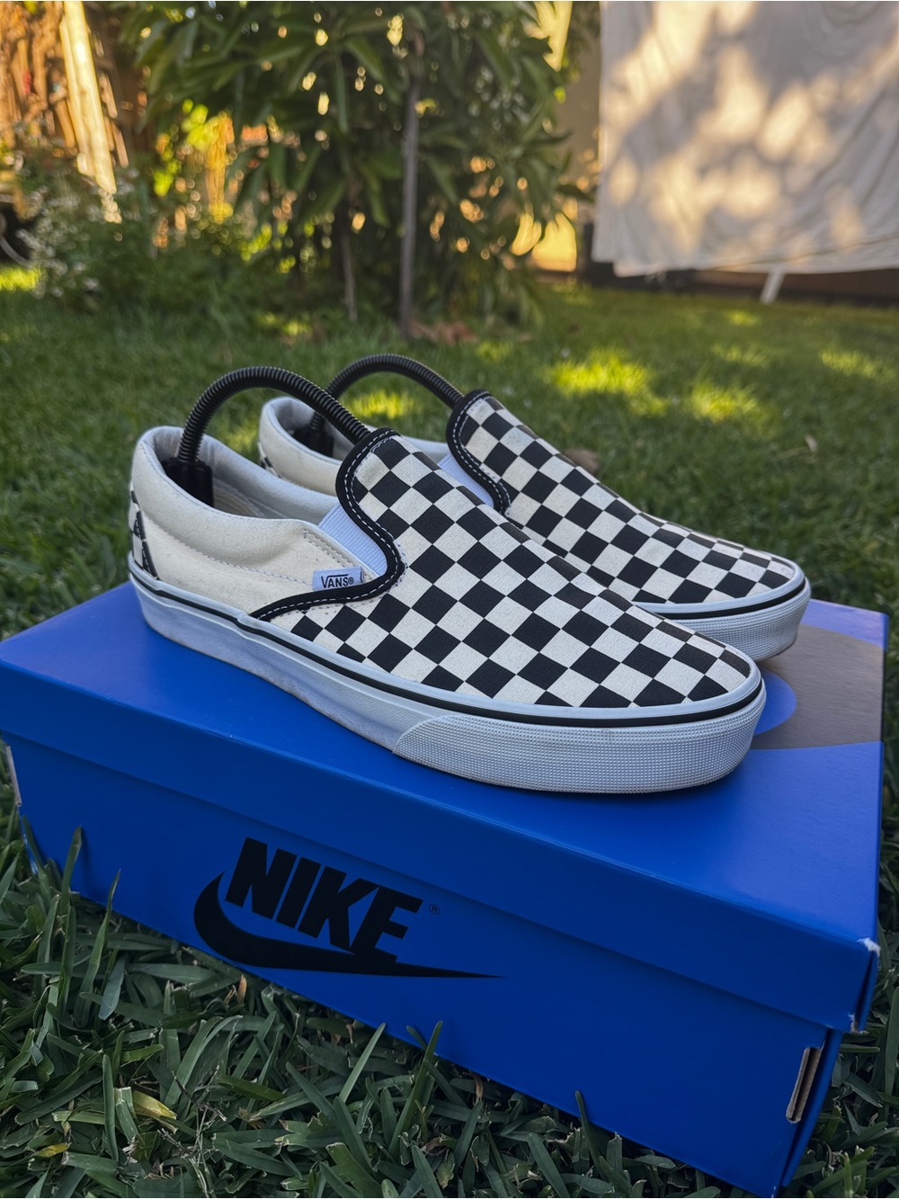 Vans slip-on classic WIDE - checker skate shoes 
(M 9.0 wide / W 11)